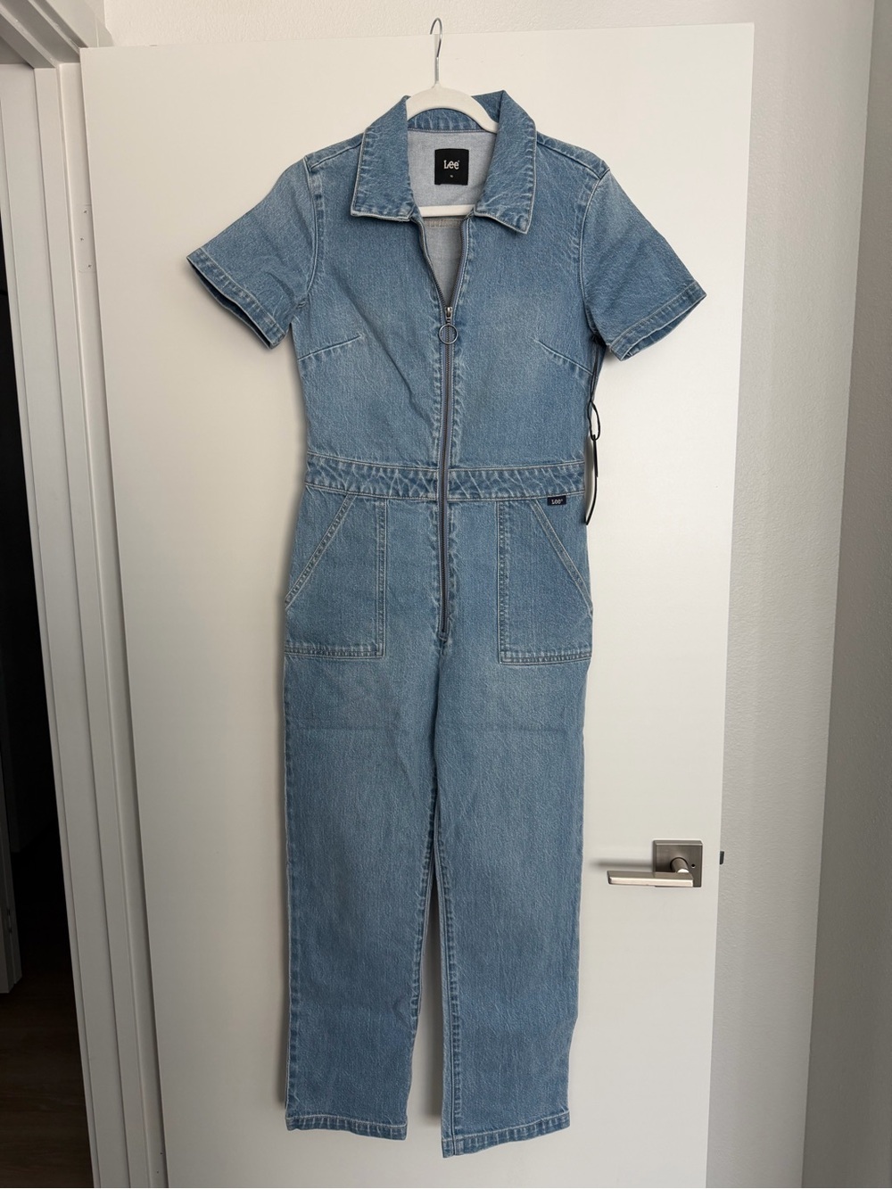 Lee Light Wash Denim Short Sleeve Jumpsuit